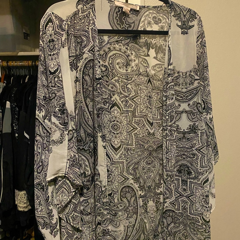 Black & white kimono